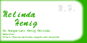 melinda henig business card